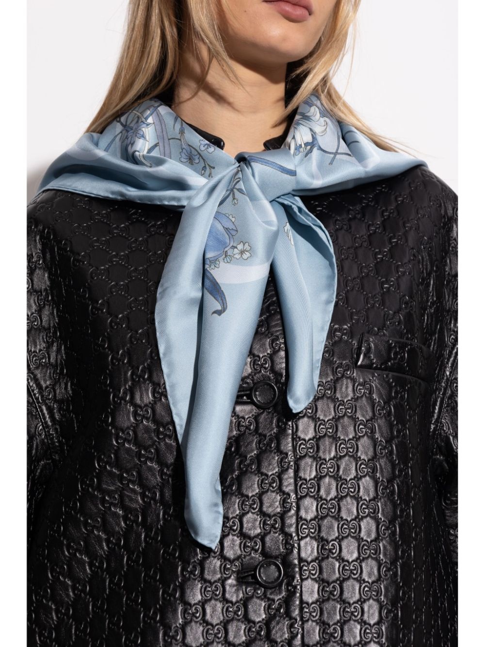 GUCCI printed silk scarf farfetch REVERSIBLE