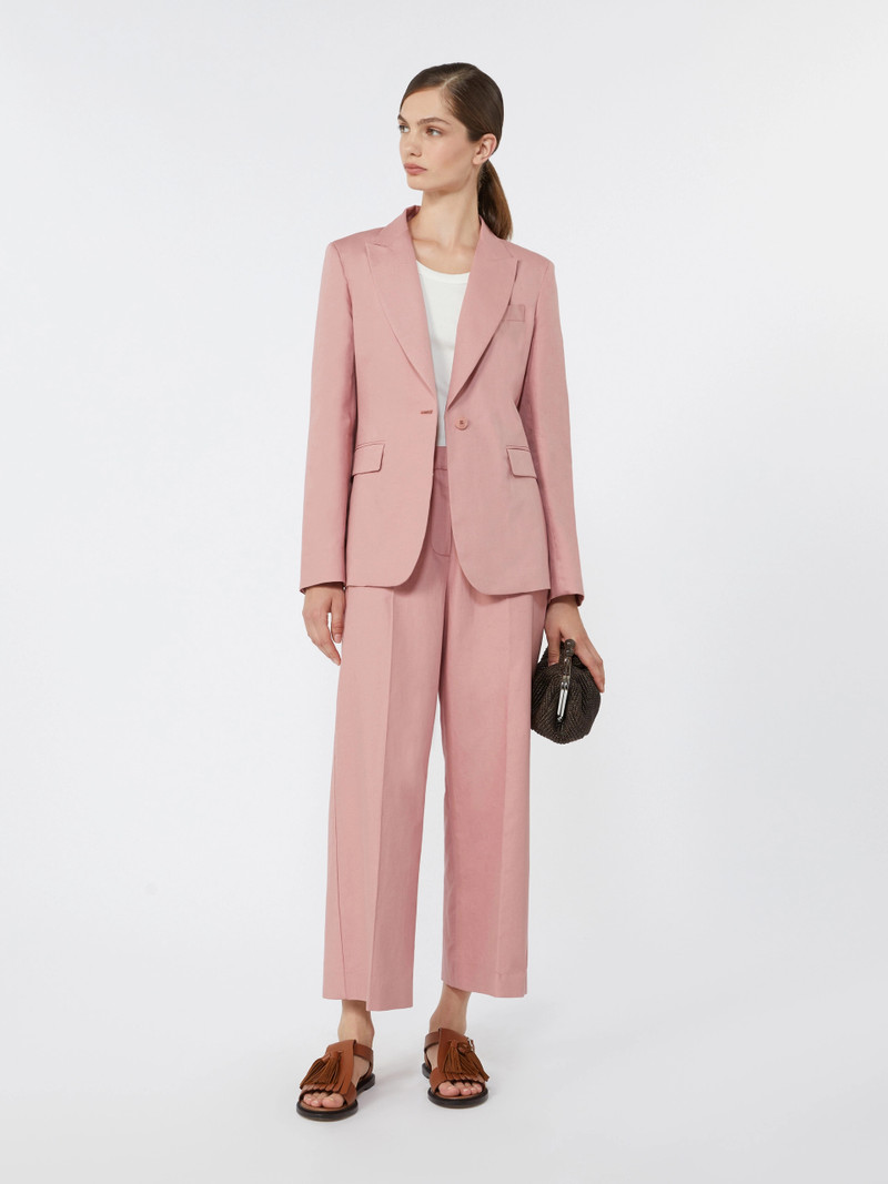 WEEKEND Max Mara Linen and cotton canvas blazer - ANTIQUE ROSE outlook