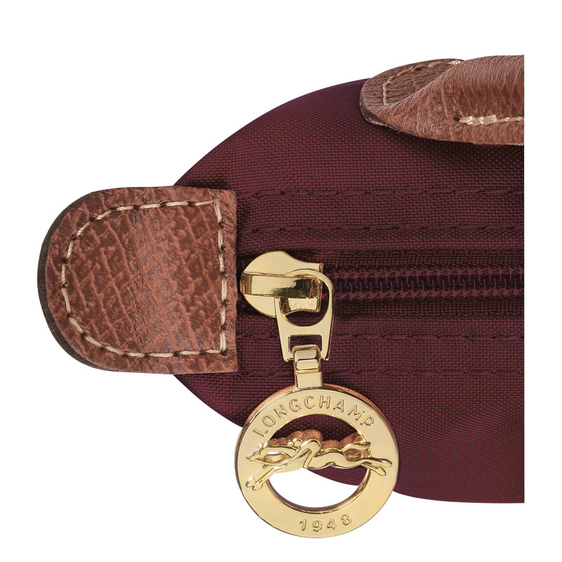 Le Pliage Original Pouch with handle Burgundy - Recycled canvas 5