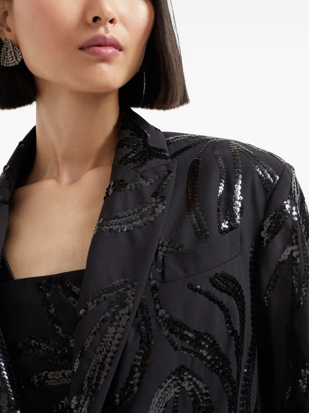sequin floral blazer - 5