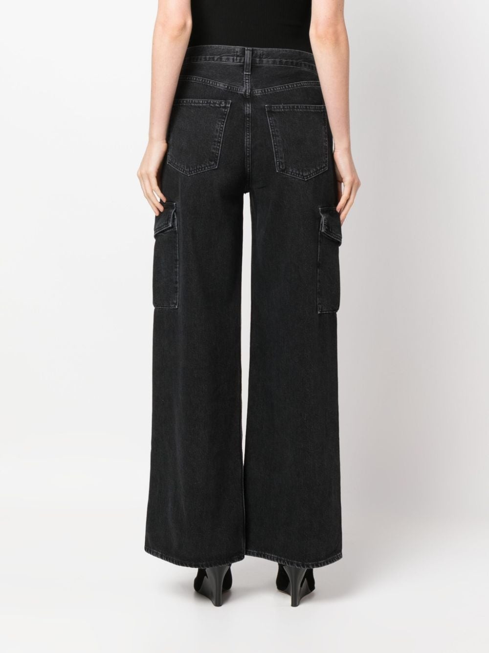 mid-rise wide-leg jeans - 4