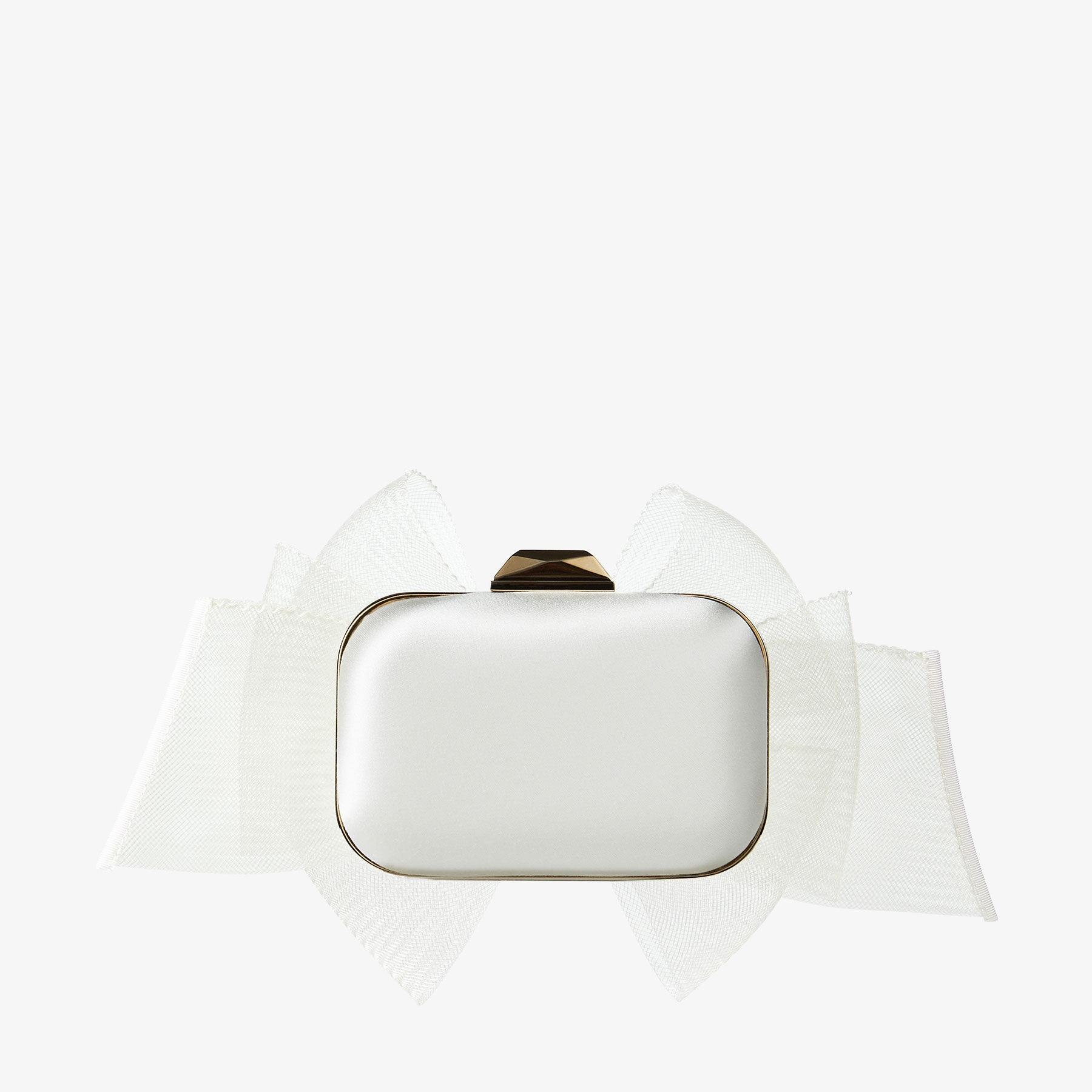 Micro Cloud
Latte Satin Mini Bag with Aveline Bow - 7