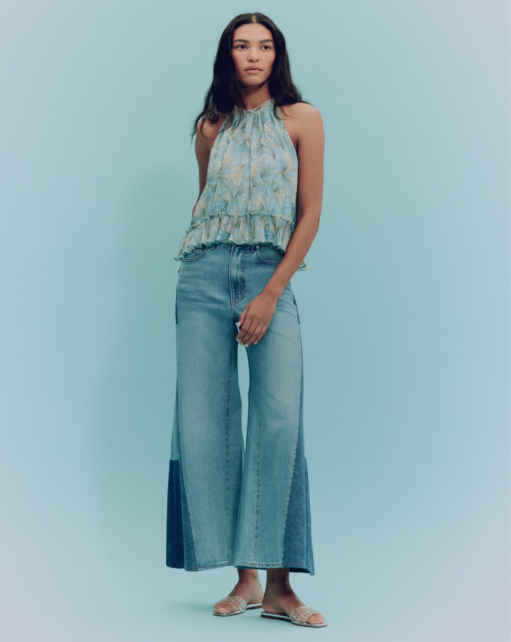 RENEE PLEATED HALTER TOP - 7