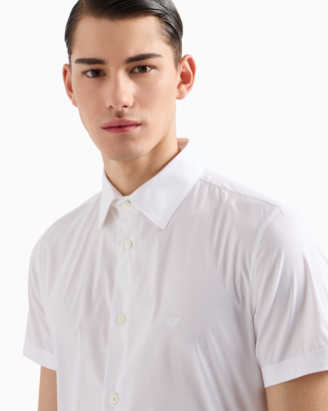 Short-sleeved, stretch nylon-blend shirt - 5