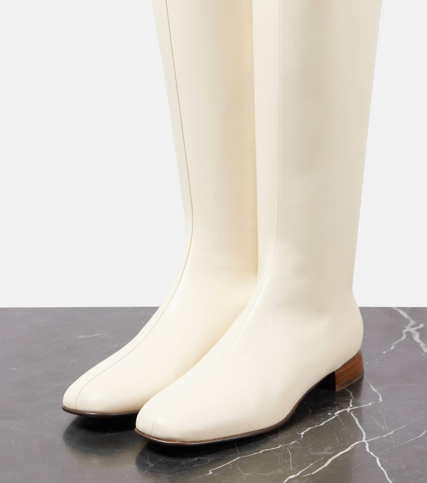 VLogo Signature leather boots - 4
