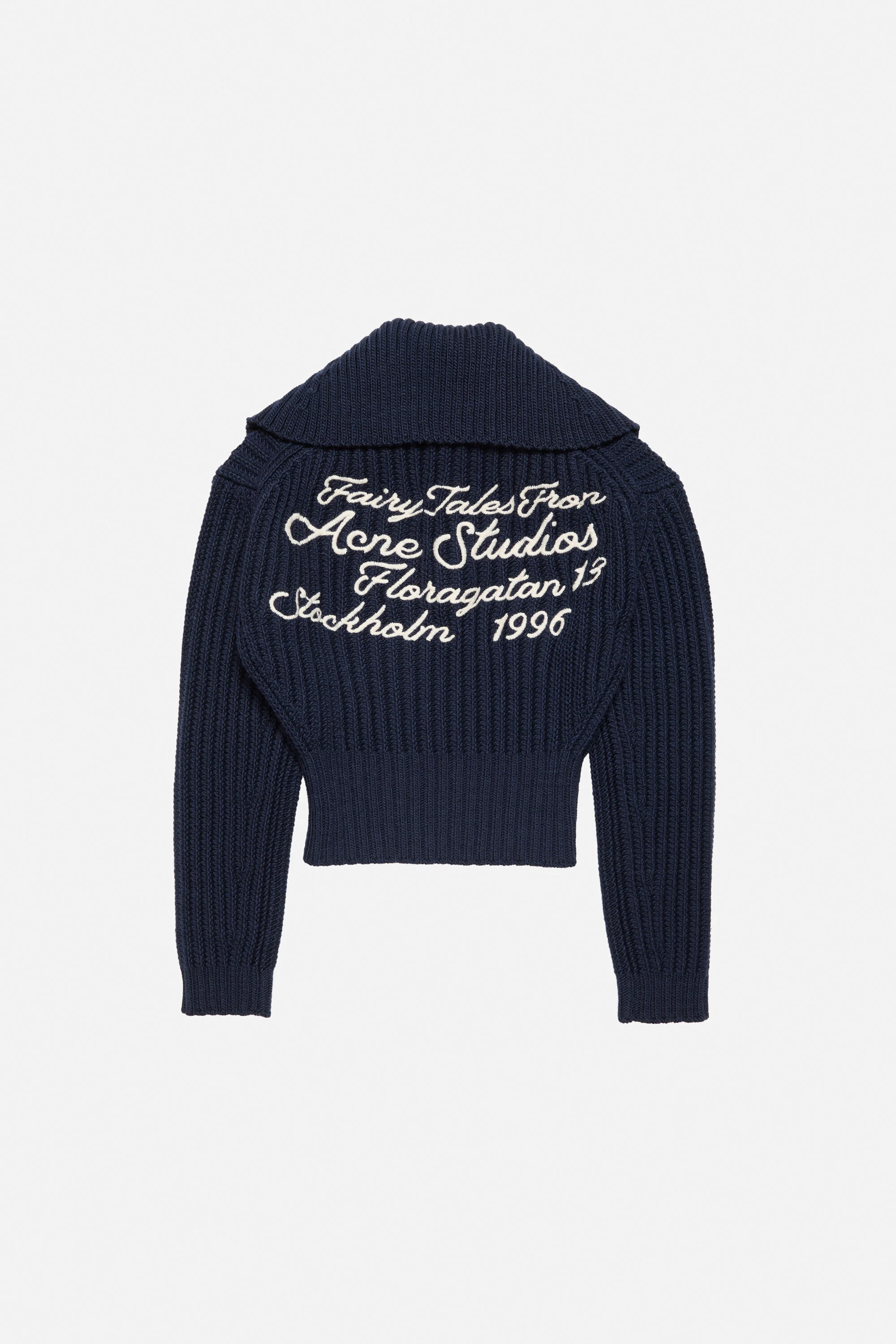 Wool half-zip knit - Navy - 7