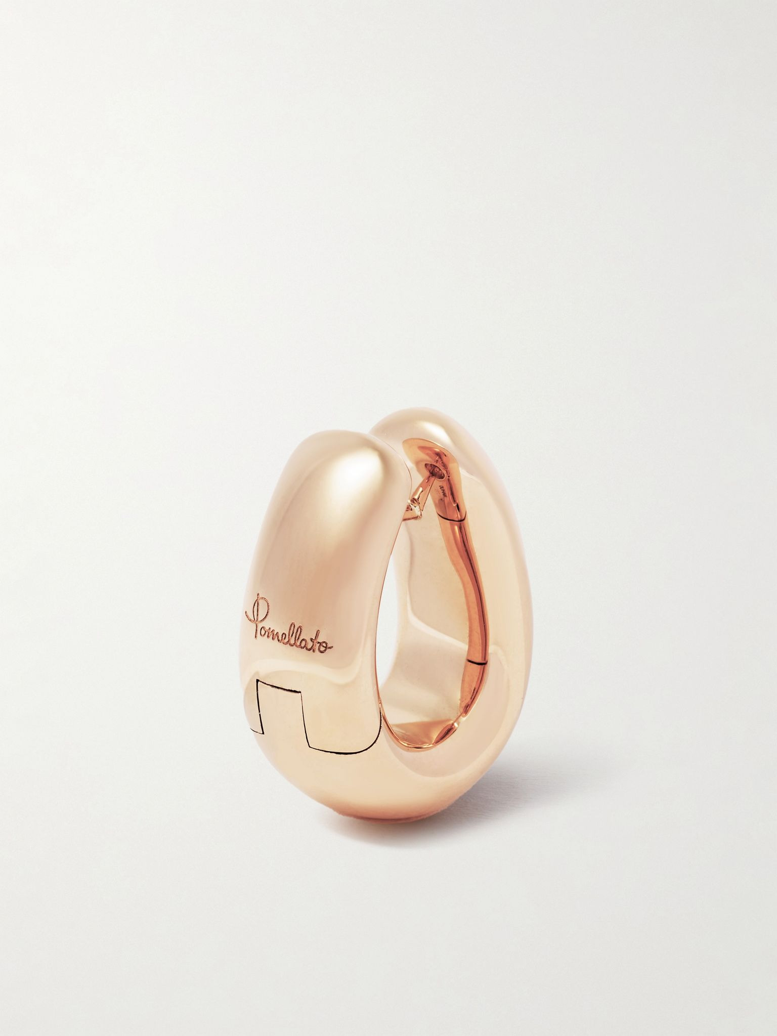 Iconica 18-karat rose gold multi-stone hoop earrings Gold - 4