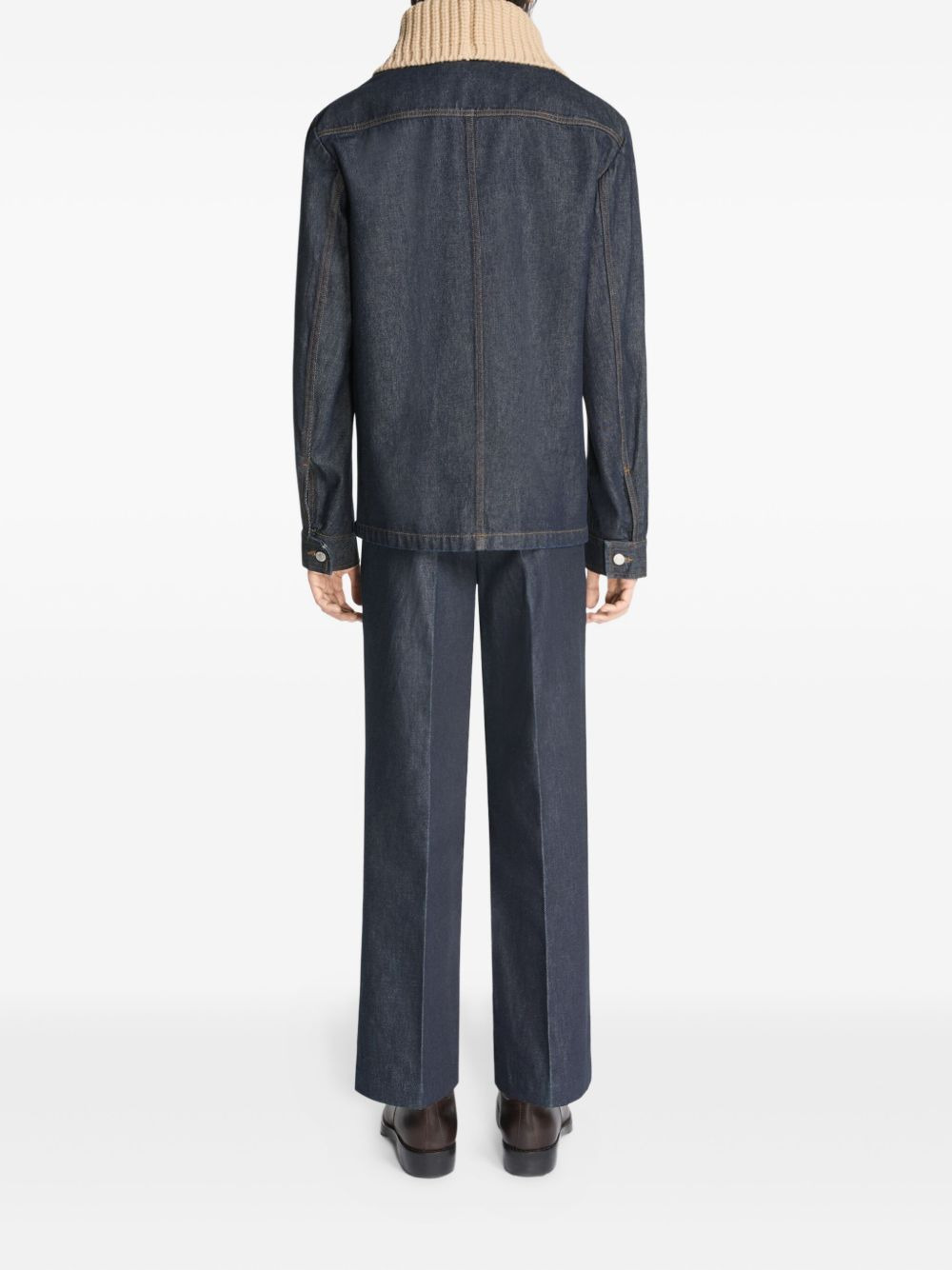 tailored denim trousers - 4