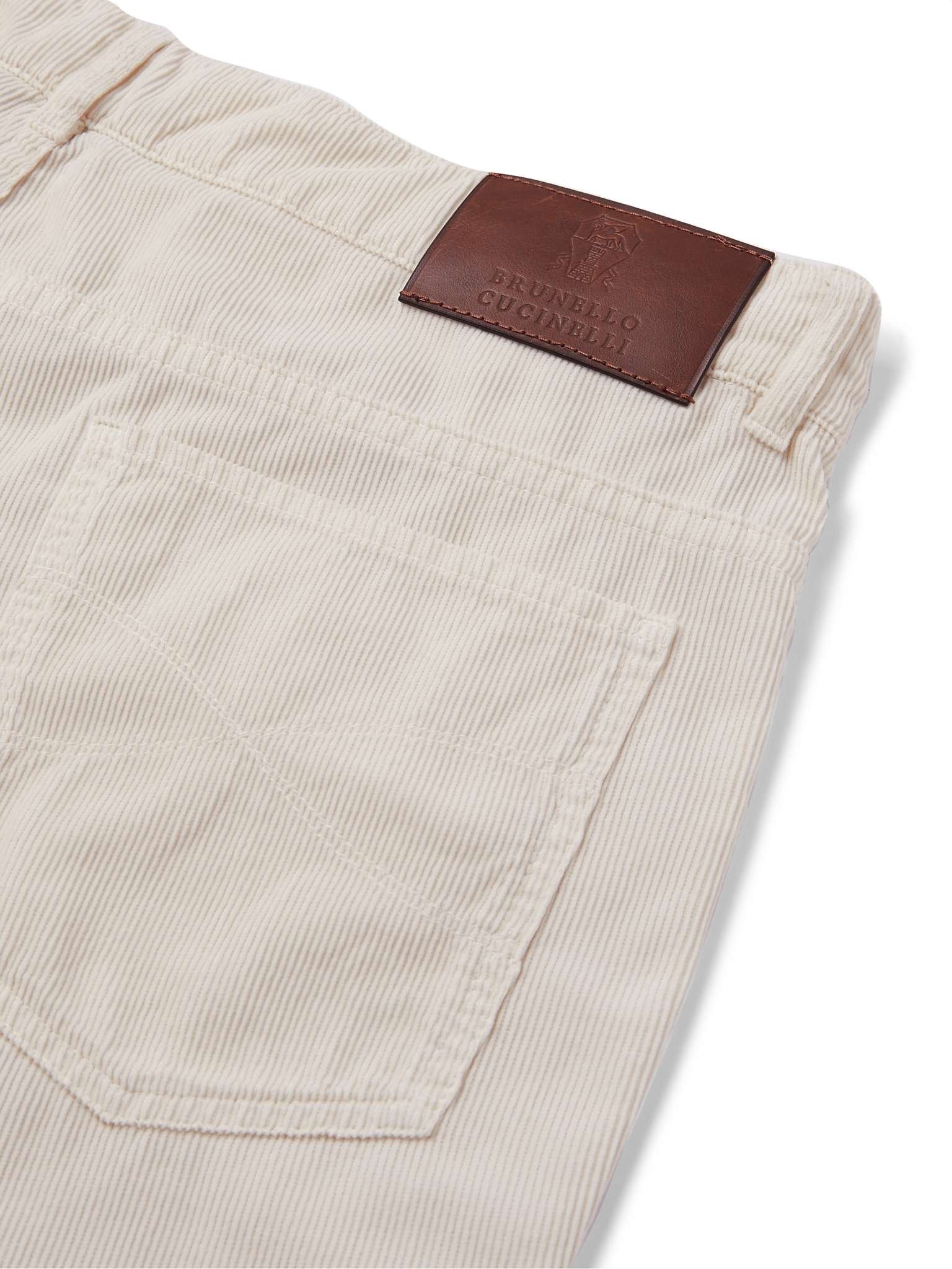 Slim-Fit Tapered Cotton-Corduroy Trousers - 5