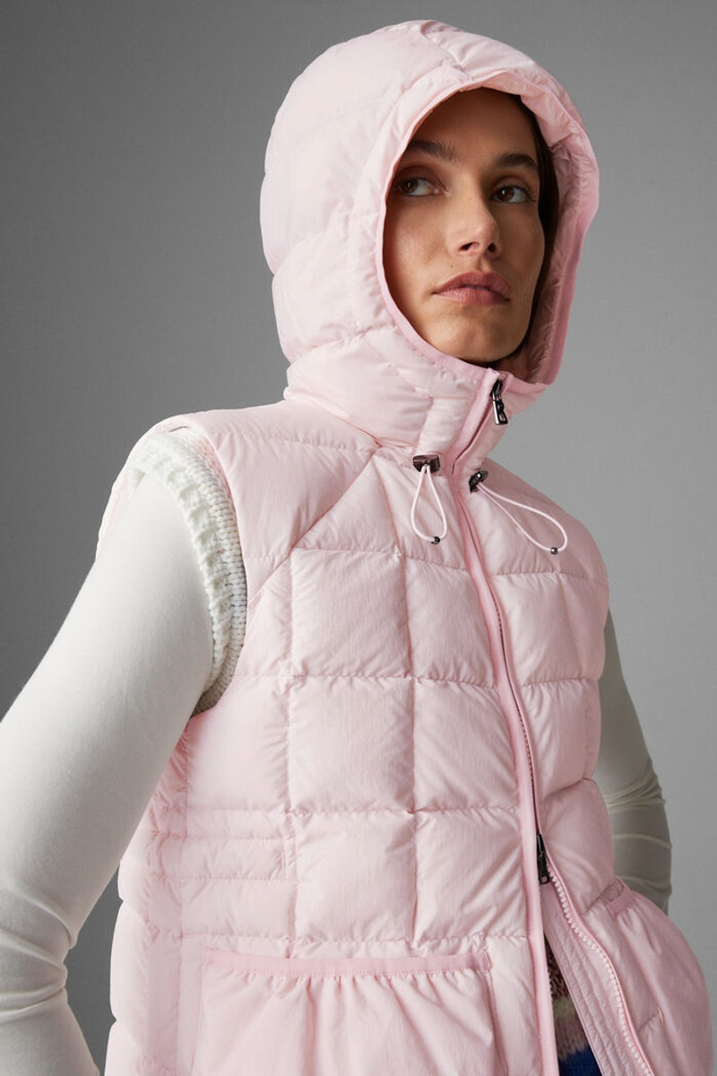 Lene Lightweight down waistcoat in Pink 5