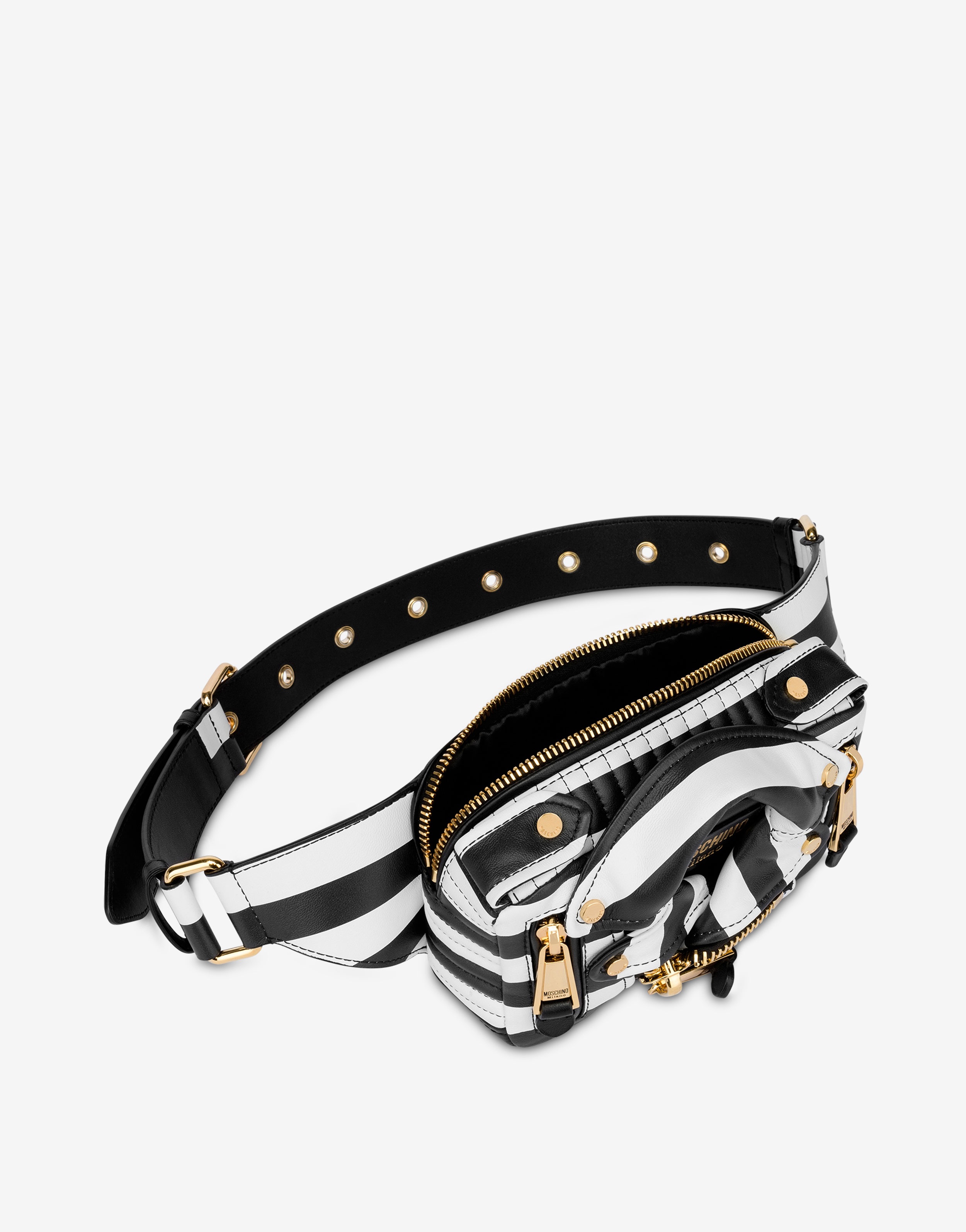 STRIPED BIKER BELT BAG - 3