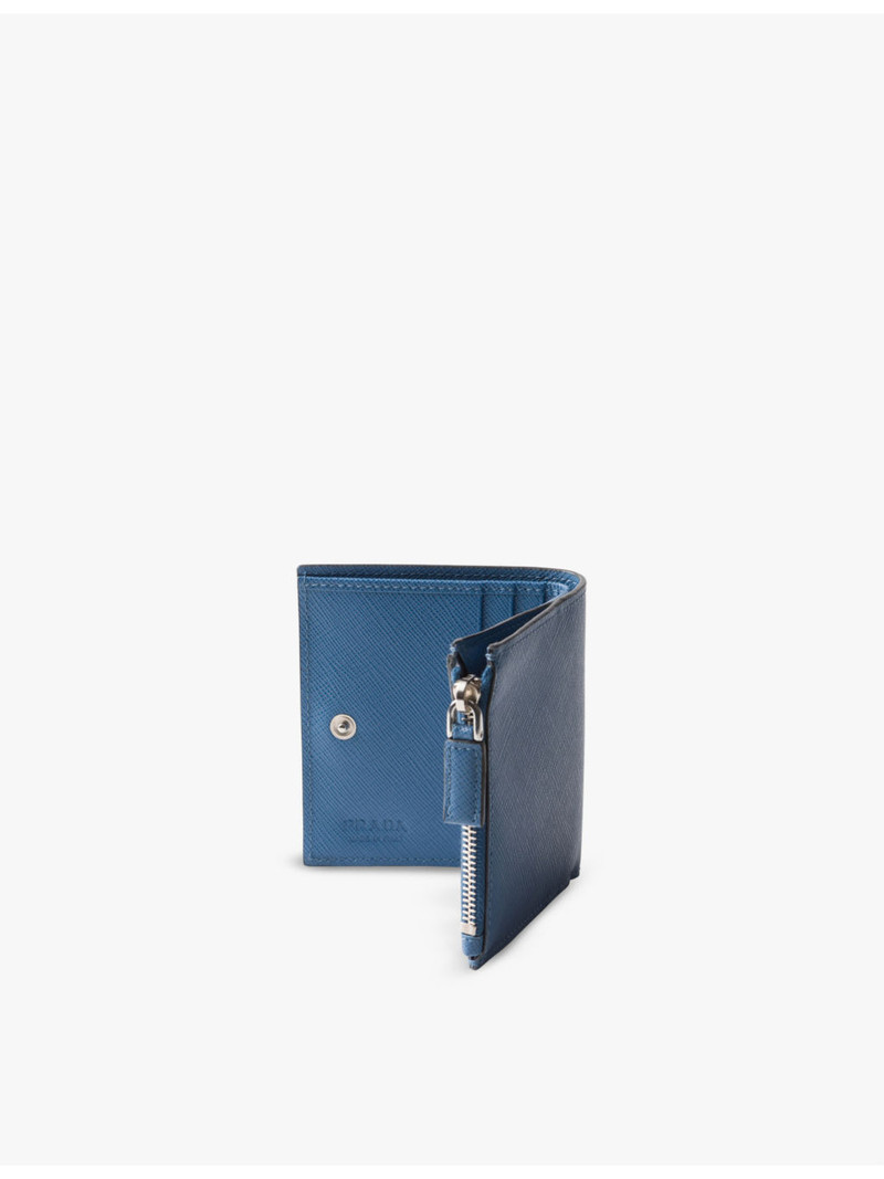 Prada Brand-plaque small saffiano leather wallet outlook