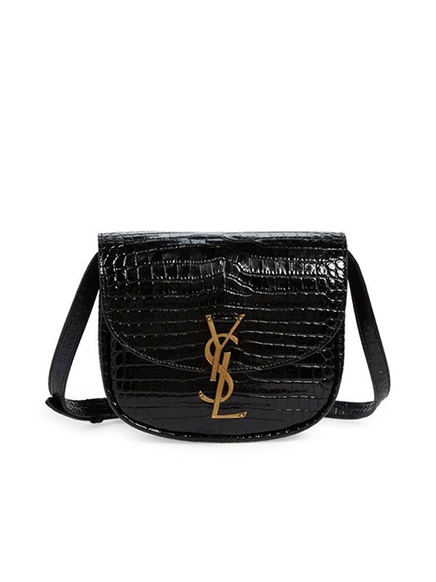 Kaia Small Satchel in Shiny Crocodile Embossed - 1