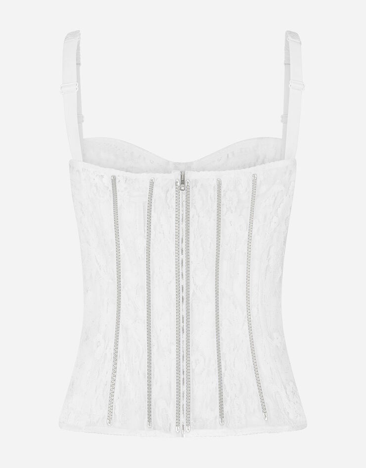 Lace lingerie bustier with straps - 2