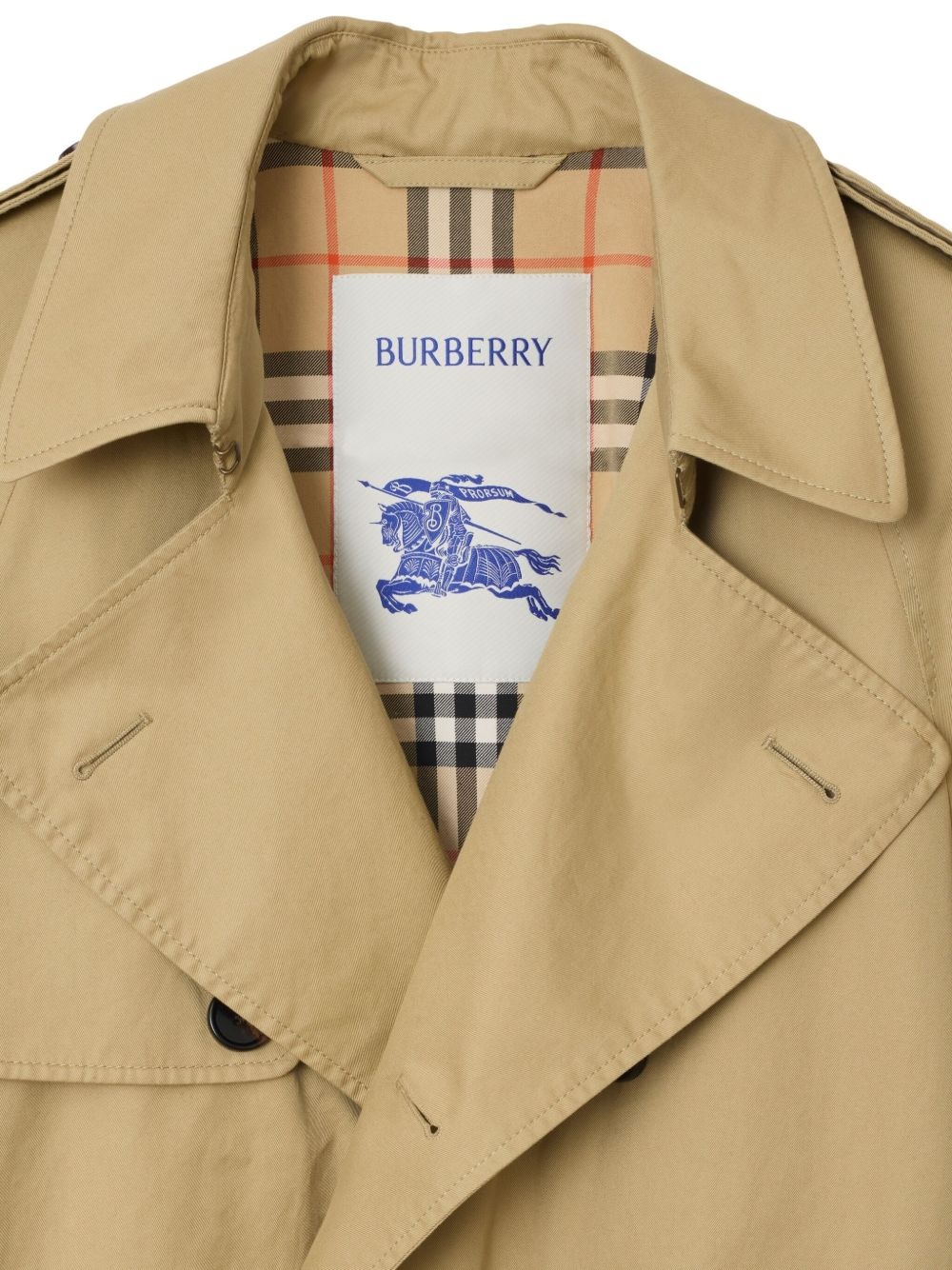 gabardine trench coat - 3