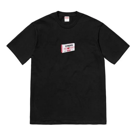 Supreme FW18 Ludens Tee Black Cherry Candy Box Printing Short Sleeve Unisex SUP-FW18-1194 - 1