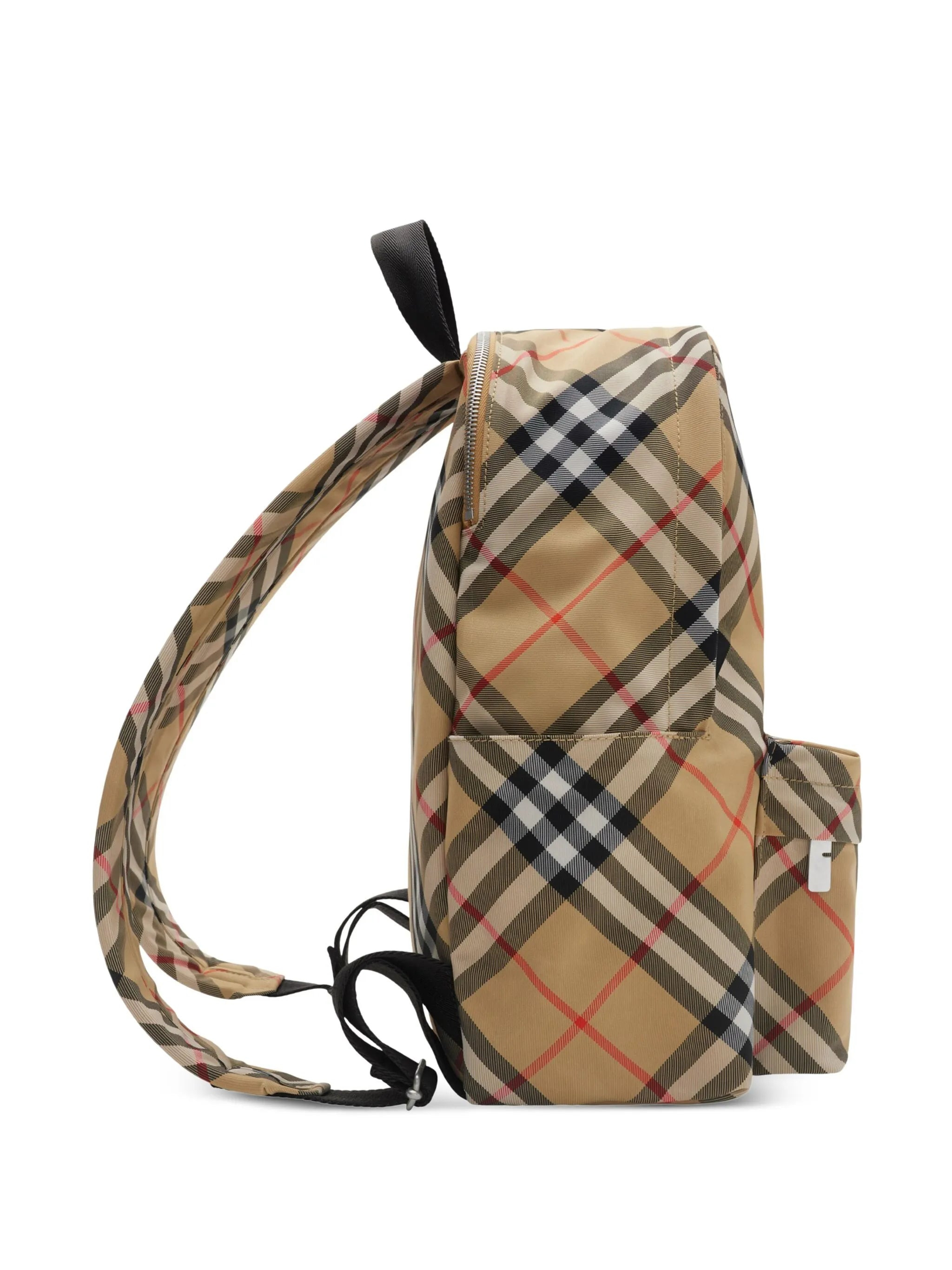 small check-print backpack - 4