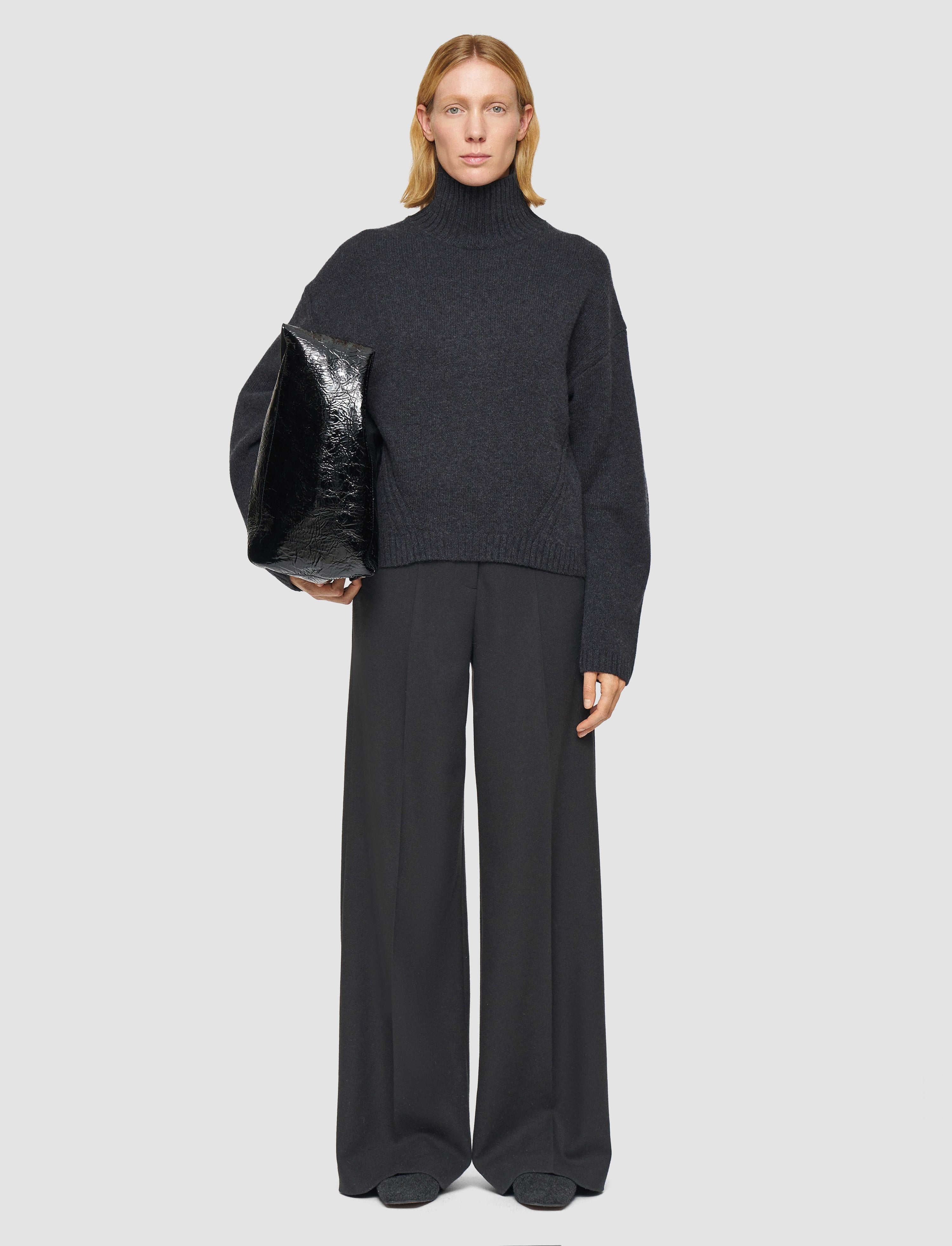 Luxe Cashmere High Neck Jumper - 2