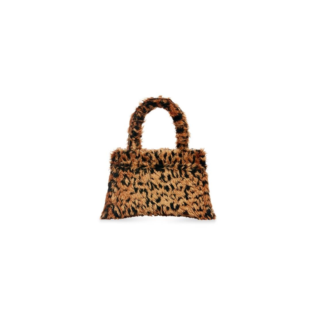 Women's Hourglass Small Handbag With Strap With Leopard Print in Beige - 4