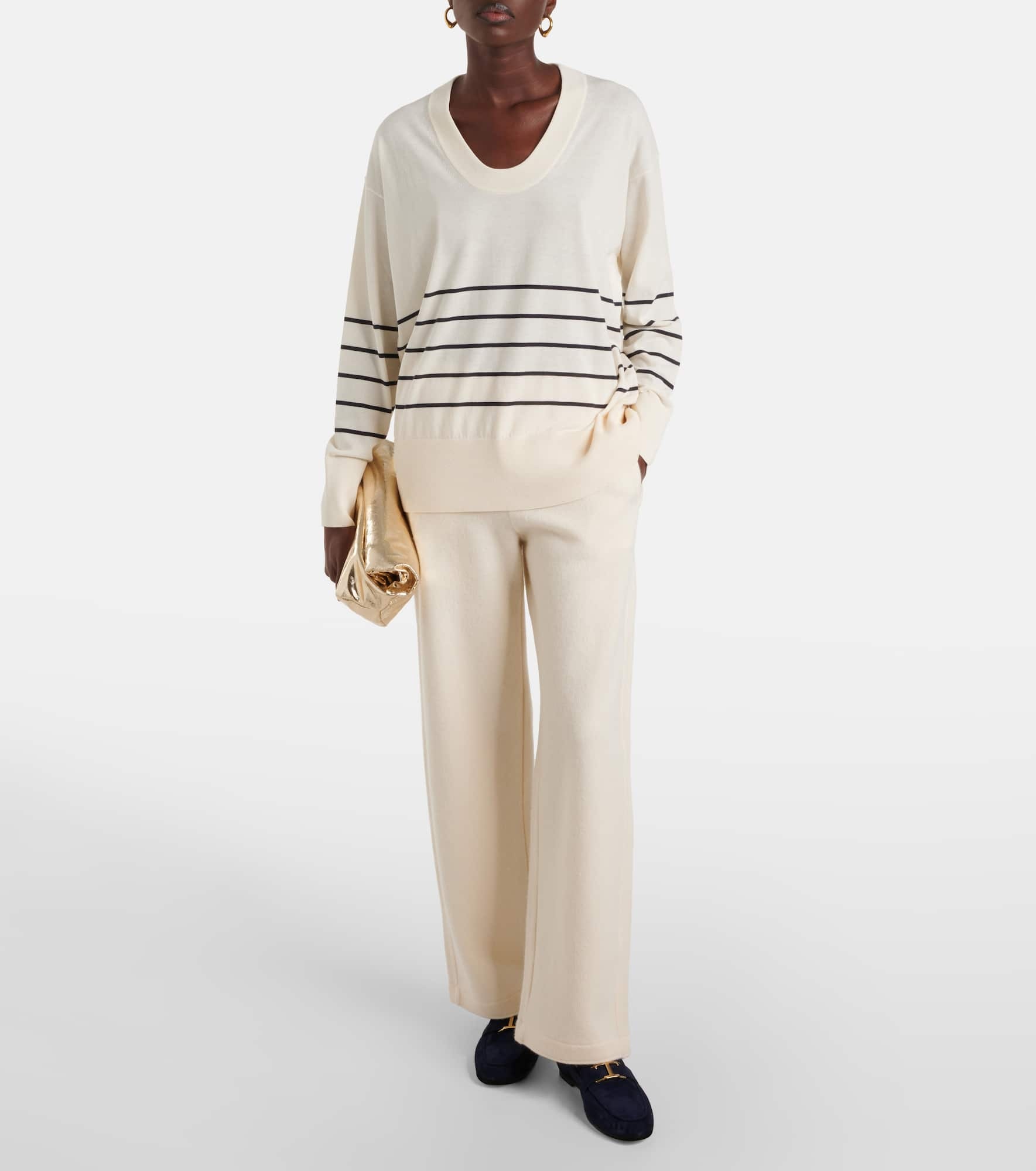 Levante striped cotton and silk sweater - 2