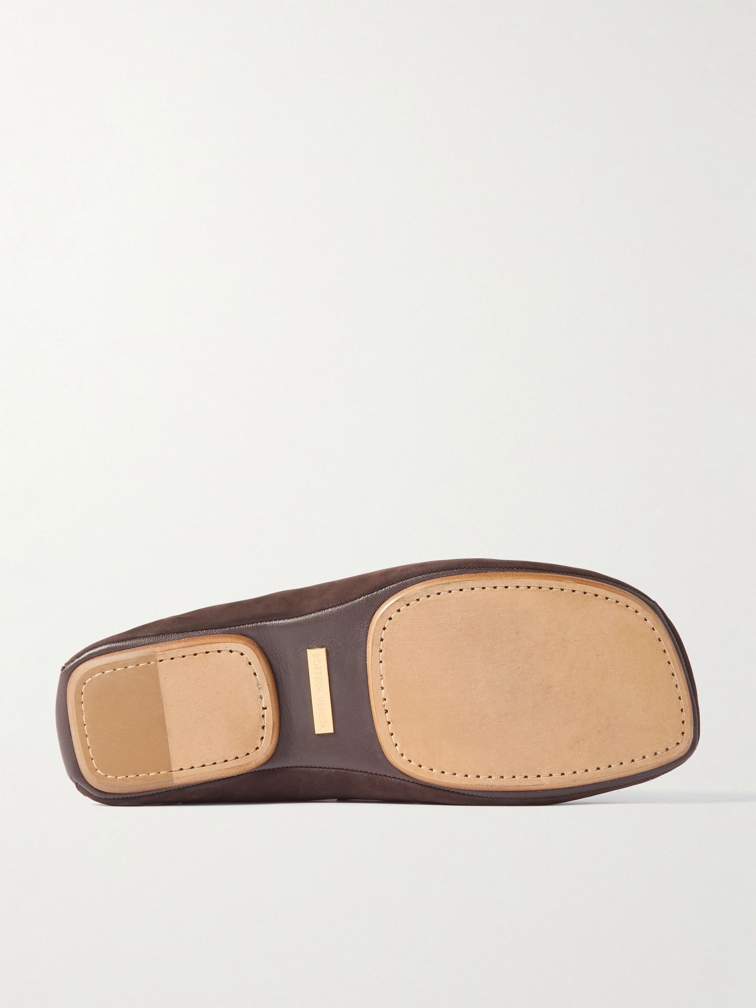 Knot-Detailed Leather-Trimmed Textured-Nubuck Loafers Dark brown - 3