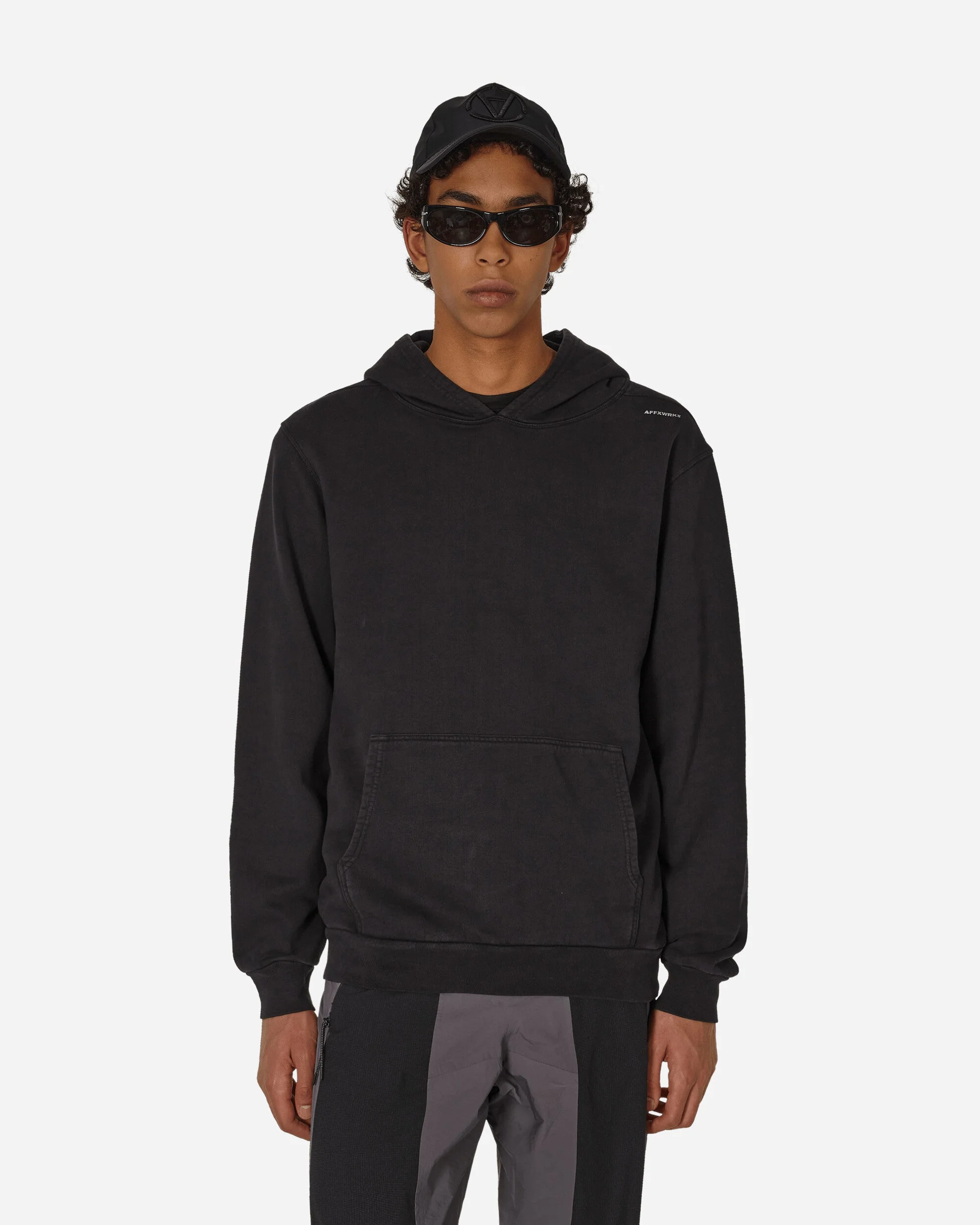 WRKS Hooded Sweatshirt Washed Black - 1