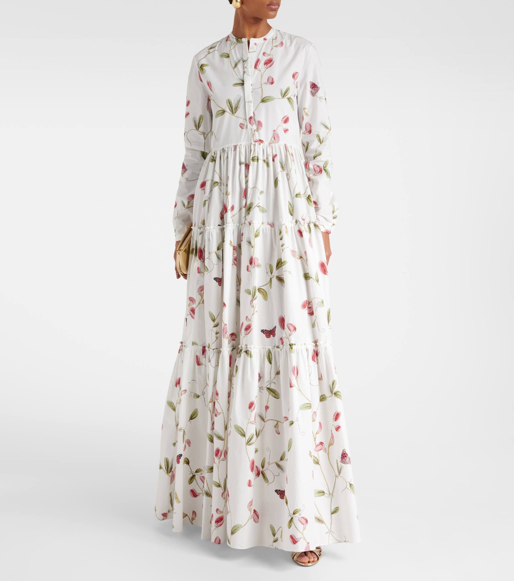 Floral cotton maxi dress - 2