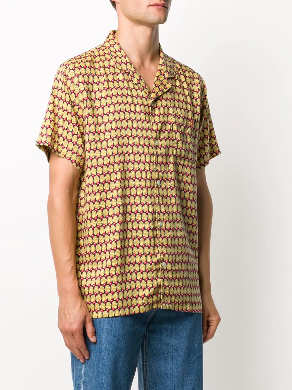 abstract-print short-sleeved shirt - 3