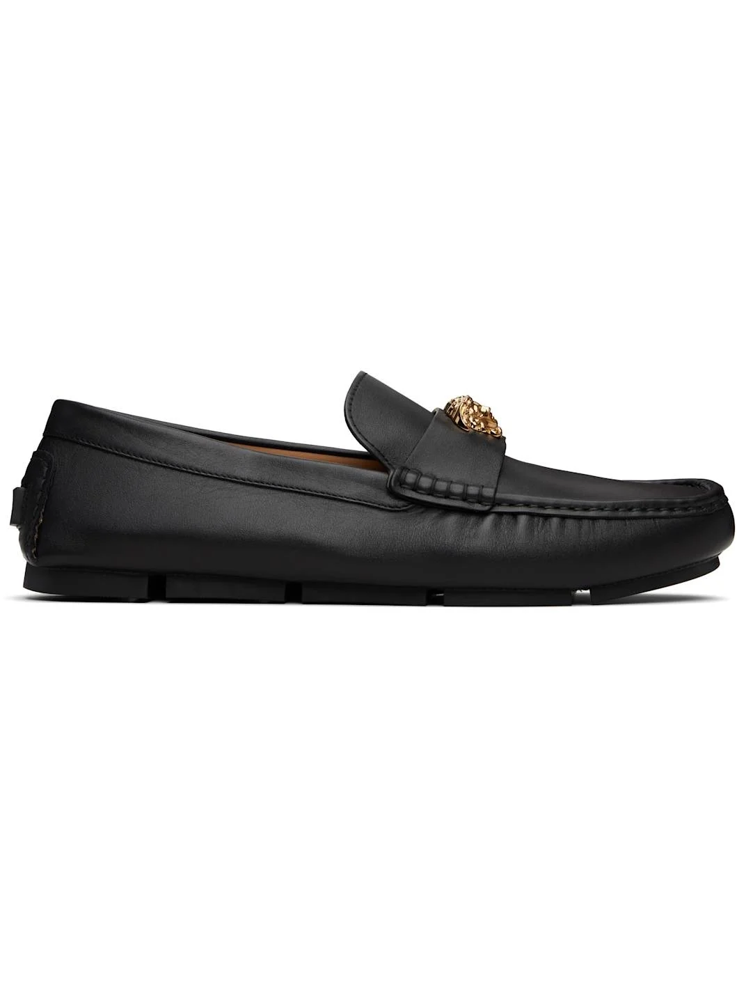 Black 'La Medusa' Driver Loafers - 1