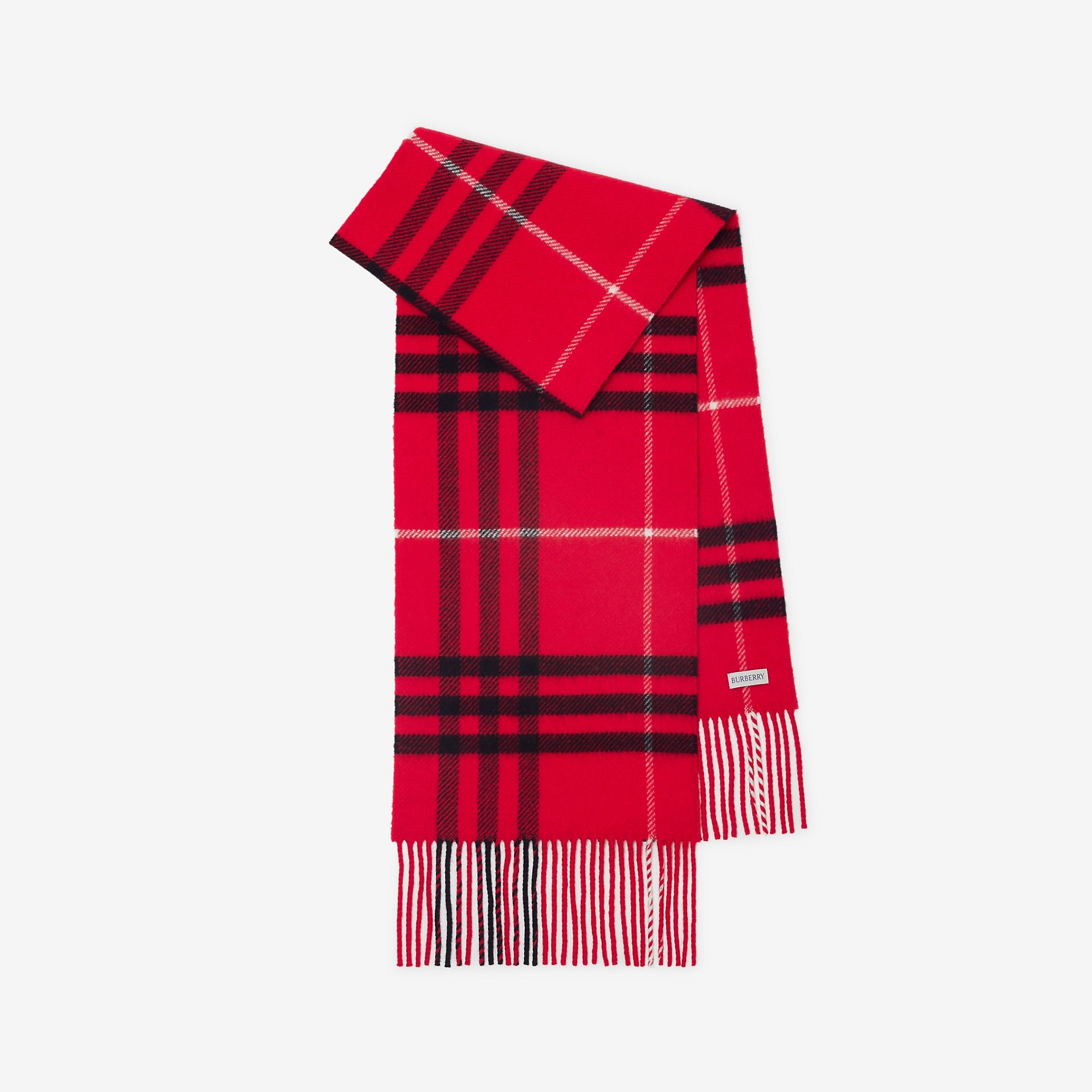 Check Wool Cashmere Scarf - 1