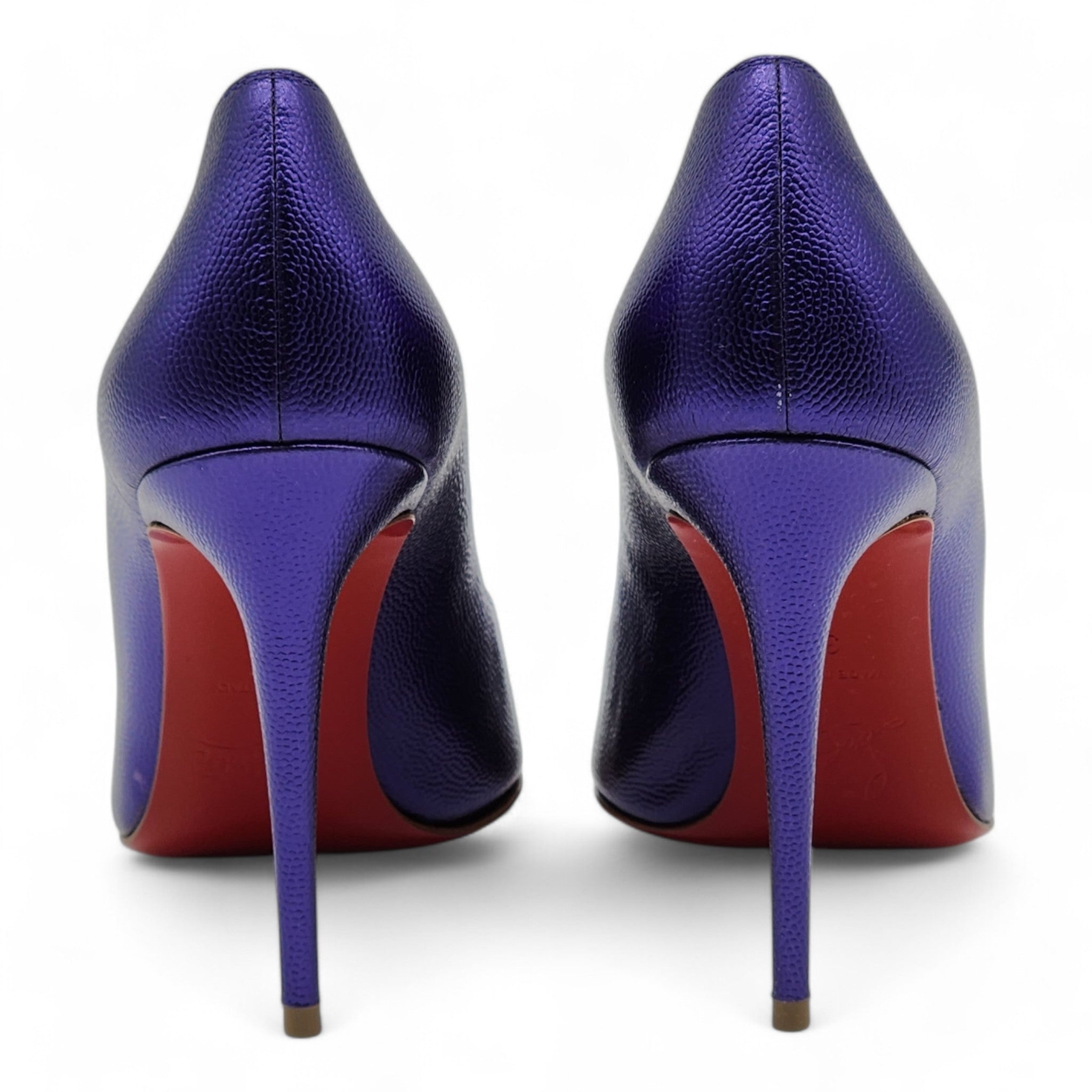 Christian Louboutin Hot Chick Pumps 100mm - Leather - Purple 34 - 4