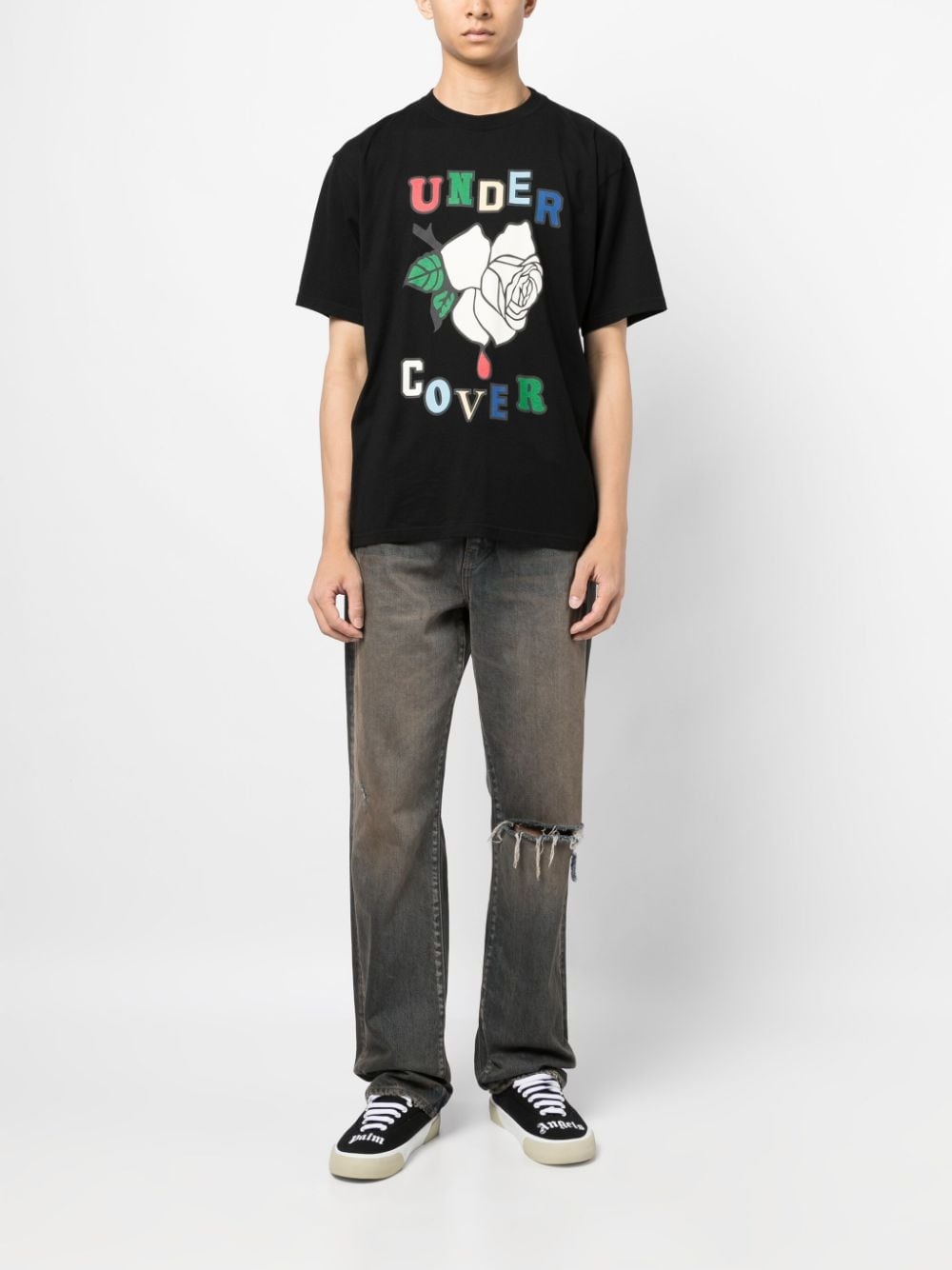 logo-print cotton T-shirt - 2