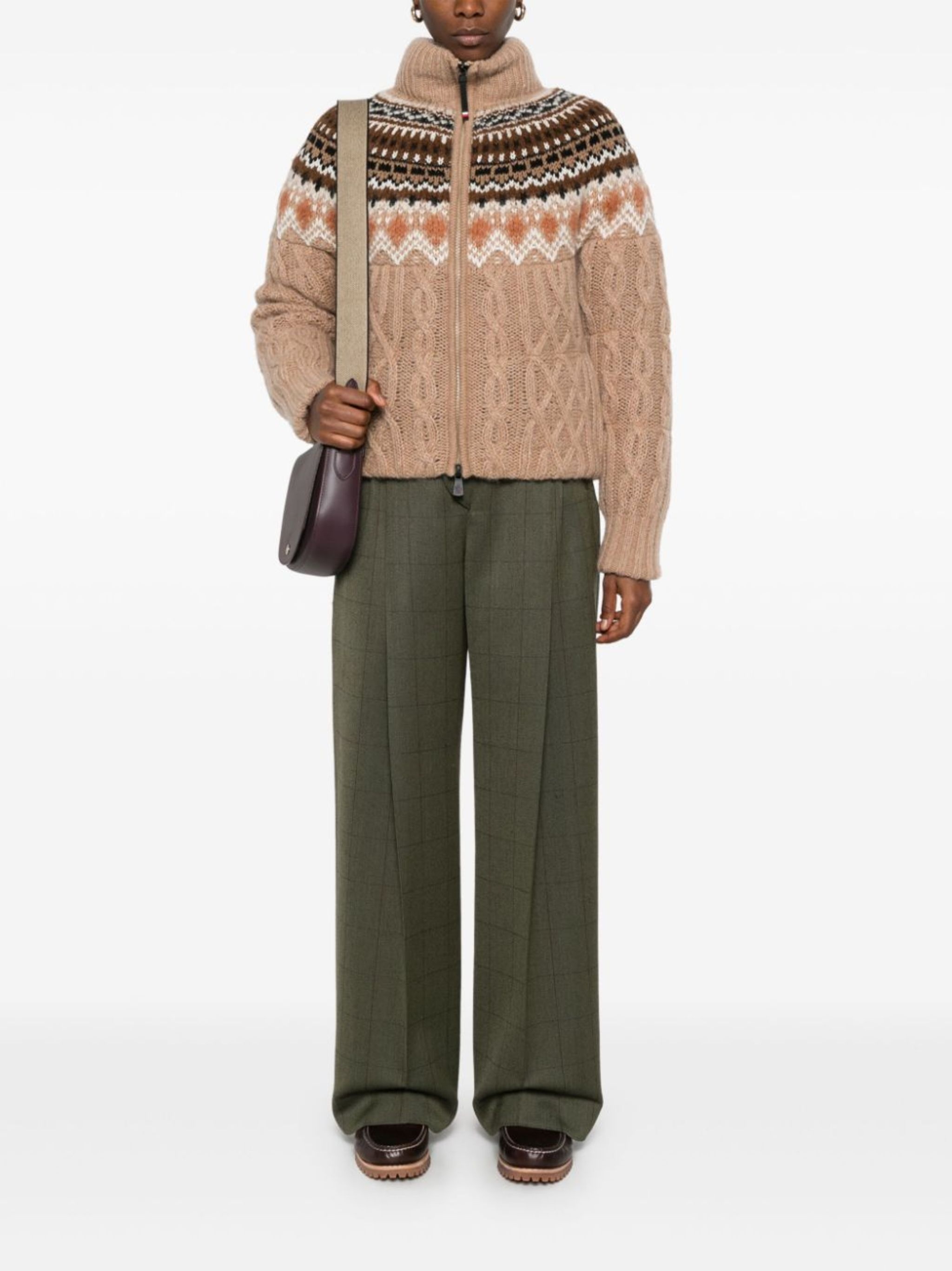 MONCLER GRENOBLE Wool Mohair Alpaca ショートダウンジャケット Multicolour Wool, Mohair & Alpaca Short Down Jacket - Short
