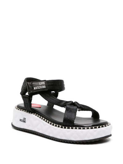 Moschino 50mm strappy wedge sandals outlook