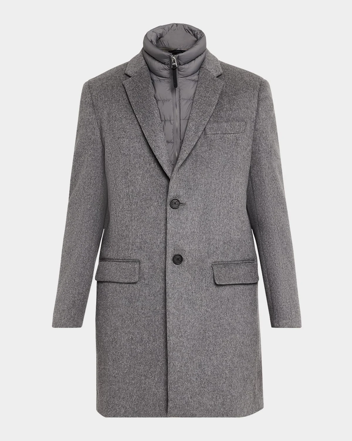 Men's Wool Topcoat 와 Removable 아래로 Bib - 1