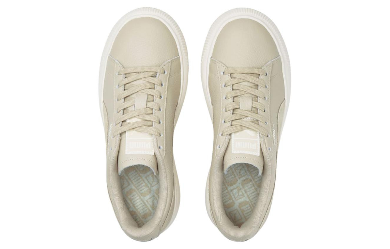 (WMNS) PUMA Suede Mayu Tonal Low Tops Casual Skateboarding Shoes Khaki 384870-02 - 4