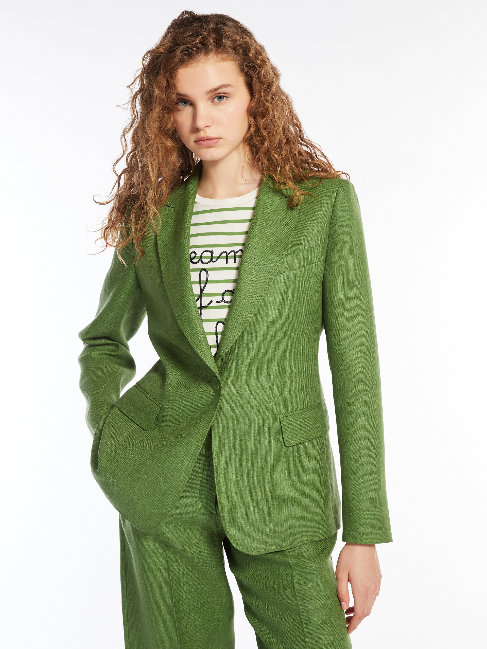 WEEKEND Max Mara NALUT Washed linen blazer | REVERSIBLE