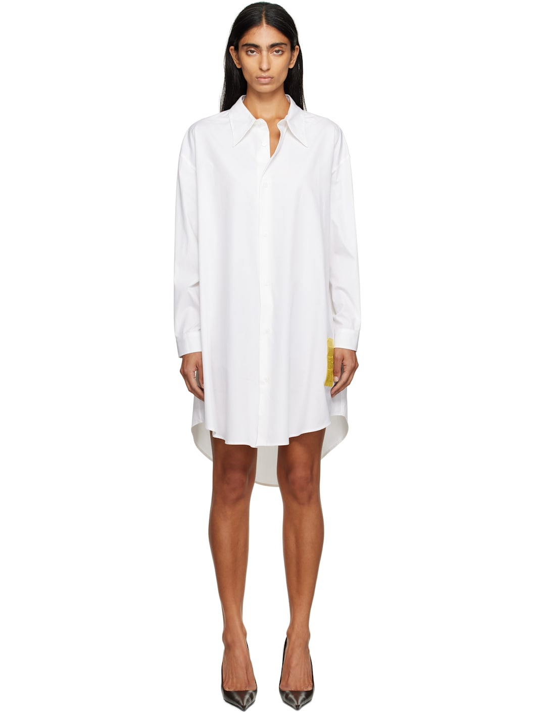 White Shirt Minidress - 1
