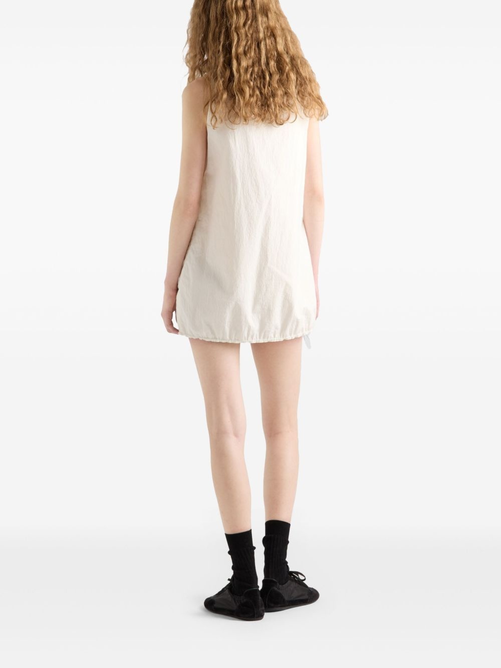 pongé sleeveless mini dress - 3