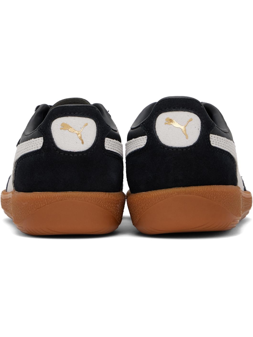Black & Gray Palermo Leather Sneakers - 2