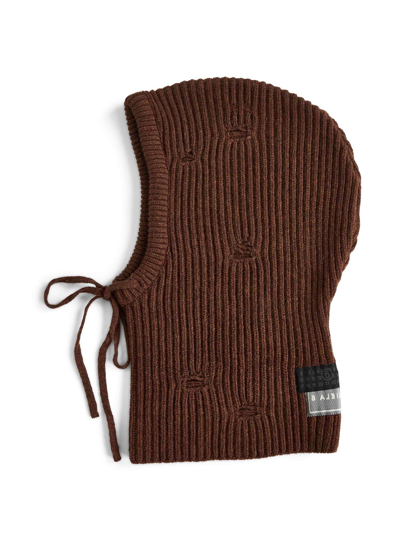Brown wool blend balaclava - 2