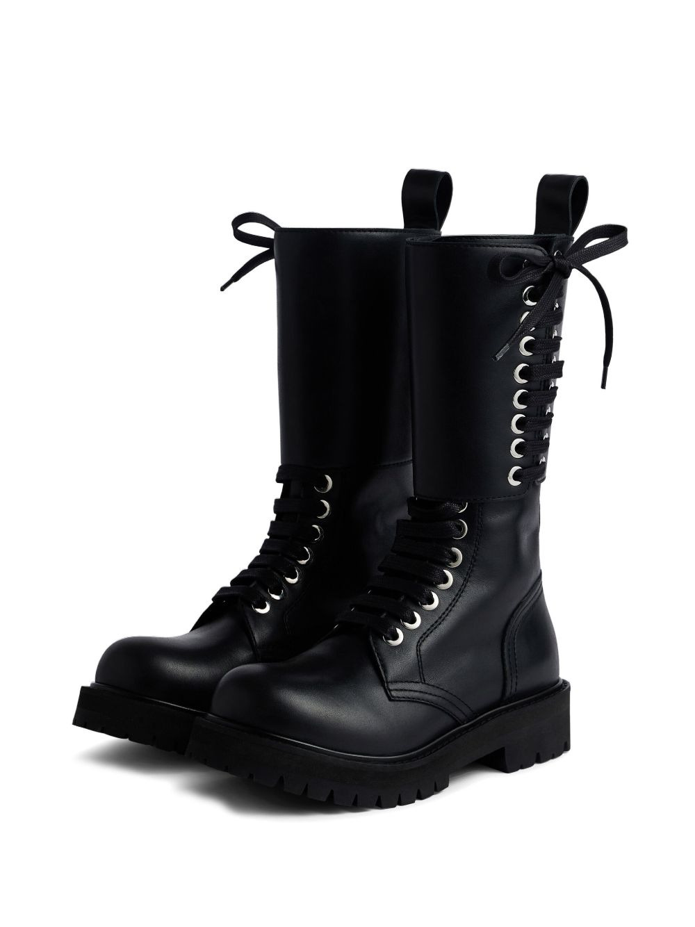 lace-up platform boots - 2