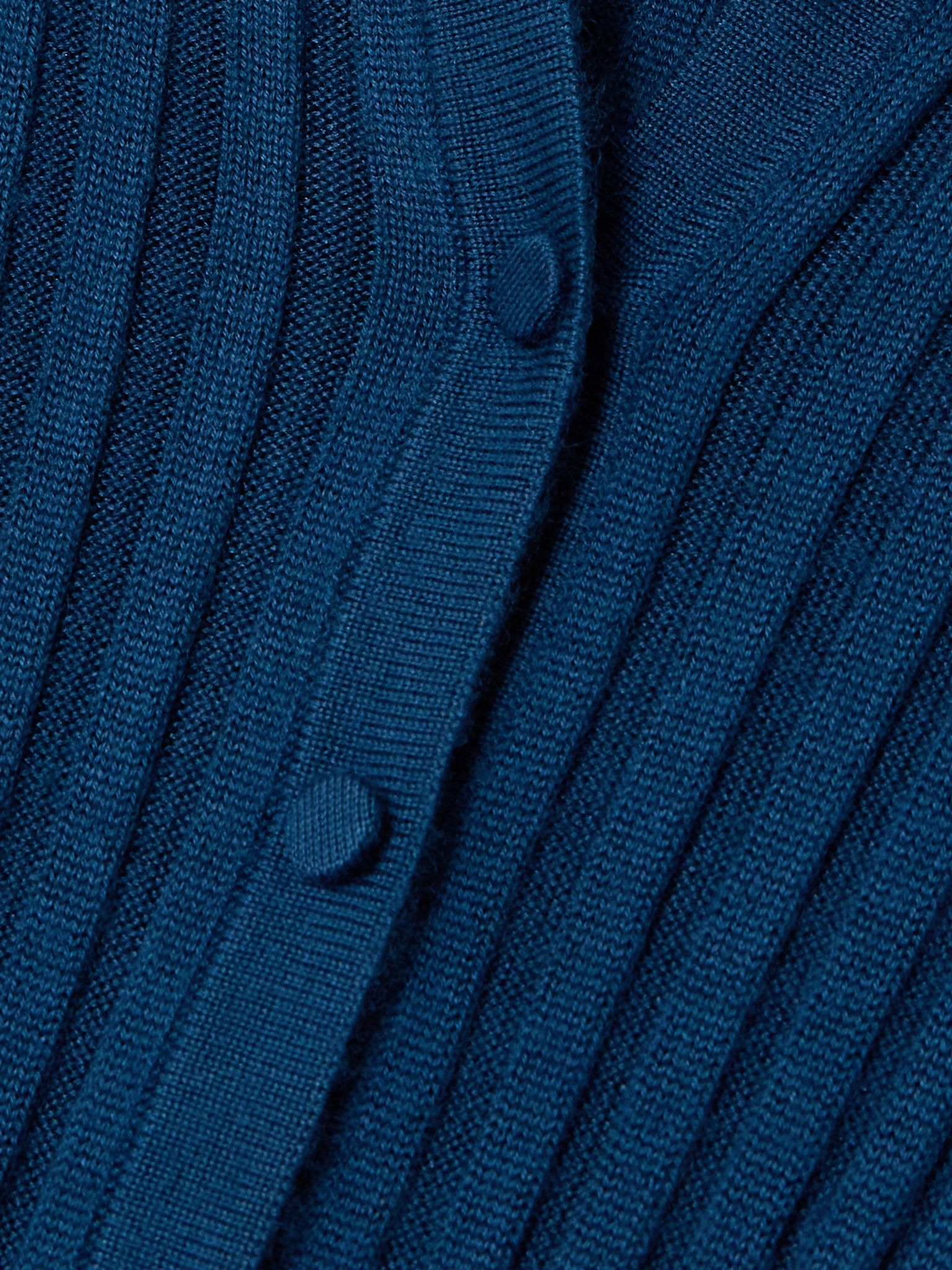 Eyot ribbed silk and cashmere-blend midi dress Mid denim - 4