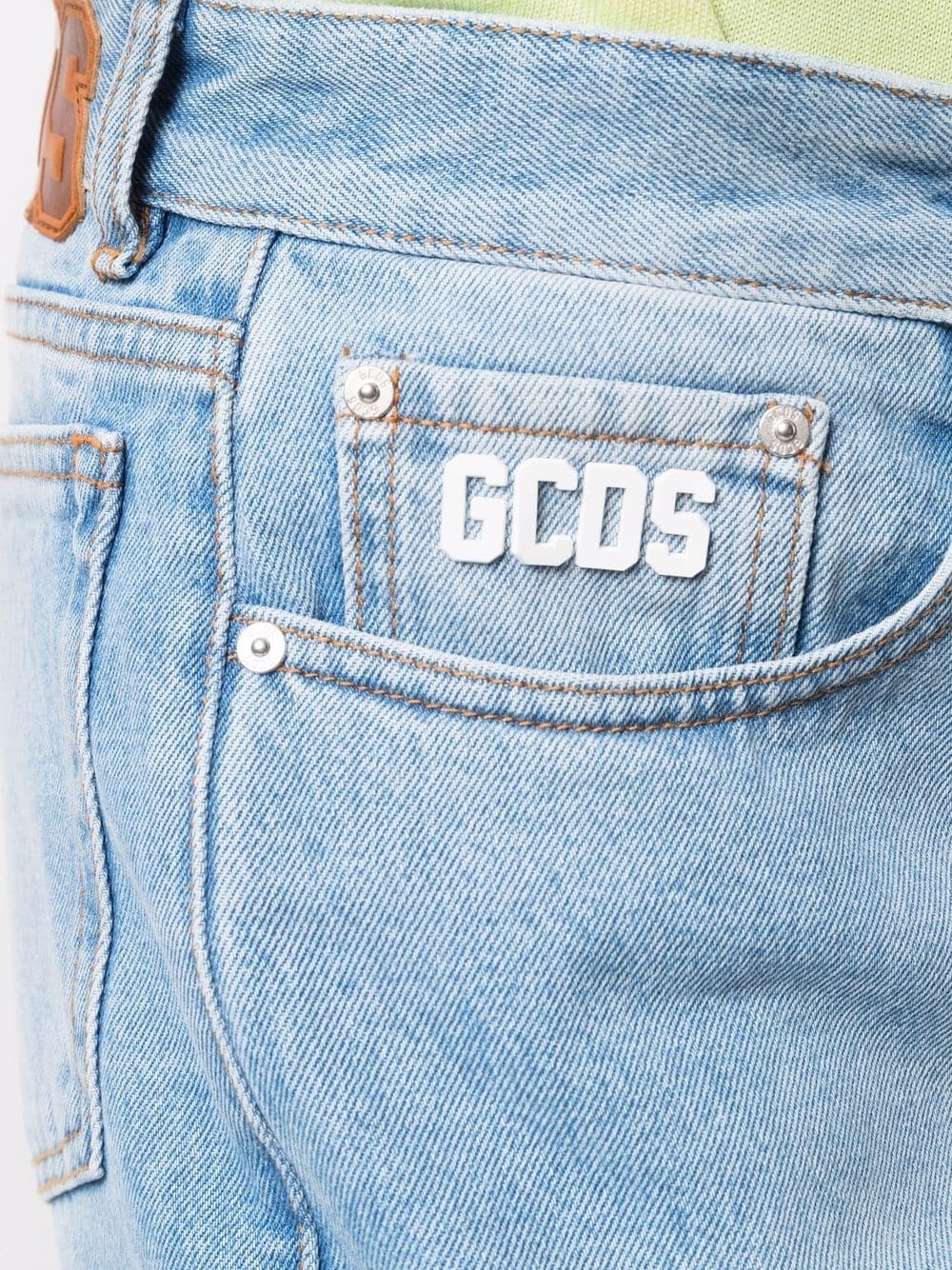 light-wash wide-leg jeans - 5