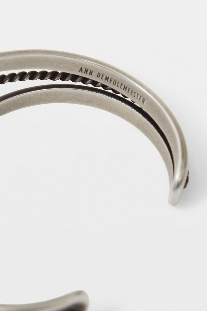 Fern Transparent Cabochon Cuff Bracelet 3