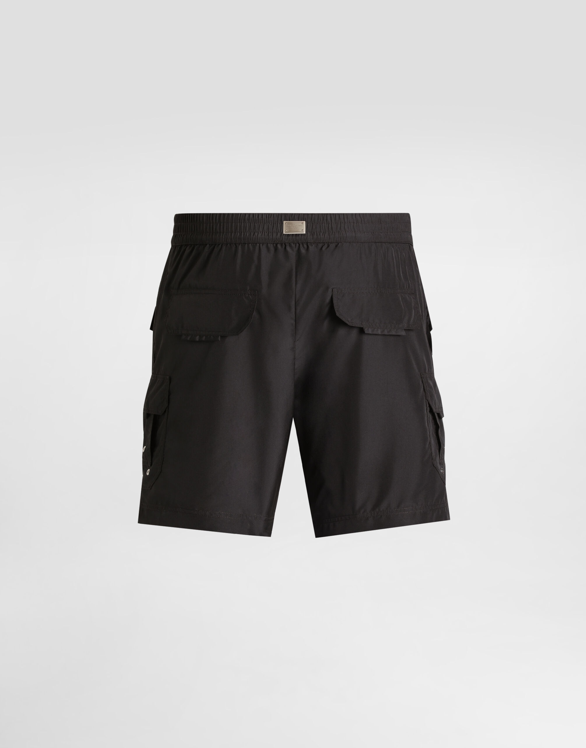Mid-length swim trunks with tag - 2