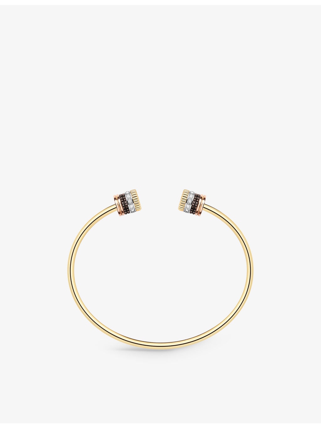Quatre Classique PVD-coated 18ct yellow, white and pink gold and 0.23ct brilliant-cut diamond bracel - 2