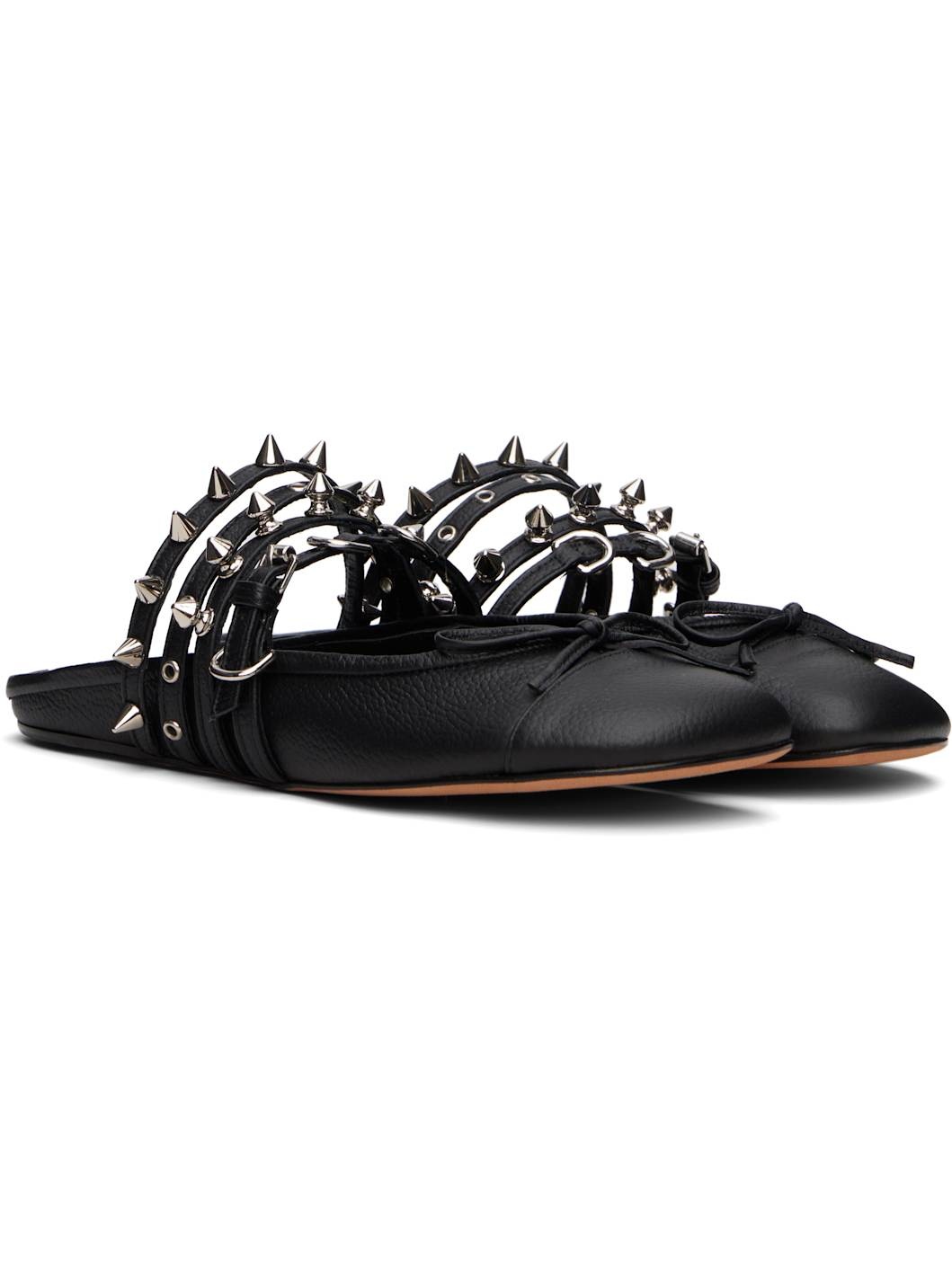 Blue Spike Ballerina Mules - 4
