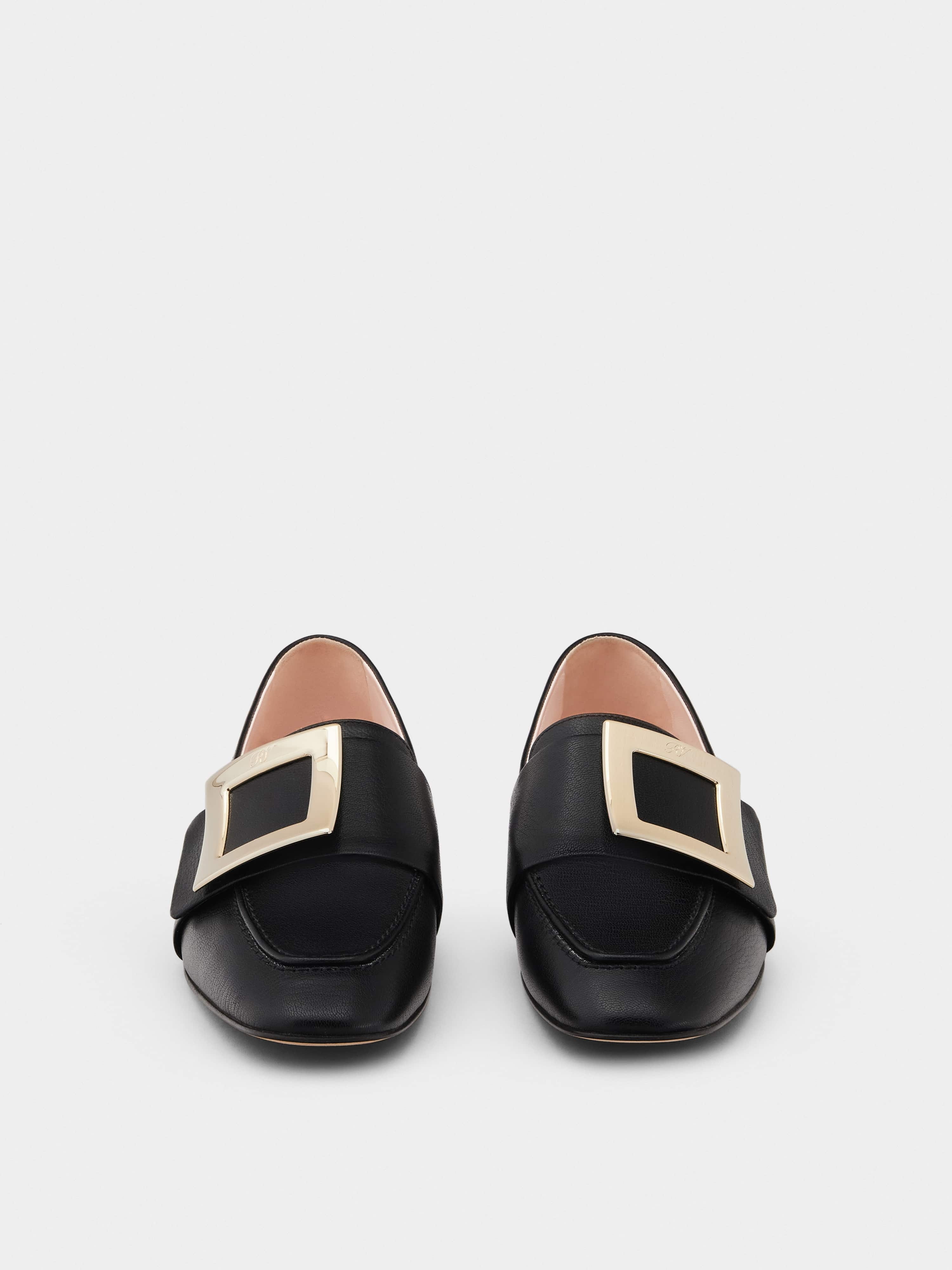 Soft Metal Buckle Loafers in Leather - 7