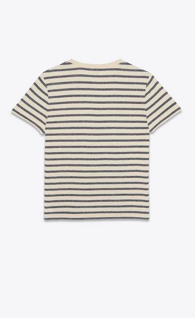 SAINT LAURENT striped monogram t-shirt in jersey outlook